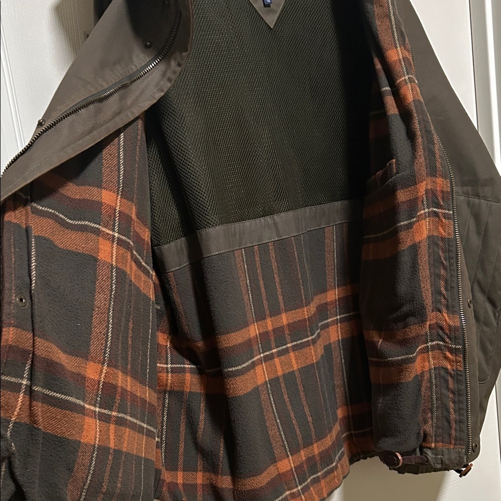 Tommy Hilfiger Men's Brown/Olive Green Military Jacket - Picture 6 of 6